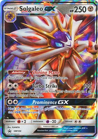 <transcy>Pokemon Karte SM Black Star Promos SM104 Solgaleo GX</transcy>