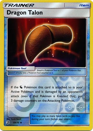 Pokemon Card Dragon Majesty 59/70 Dragon Talon Trainer Reverse Holo Uncommon *MINT*