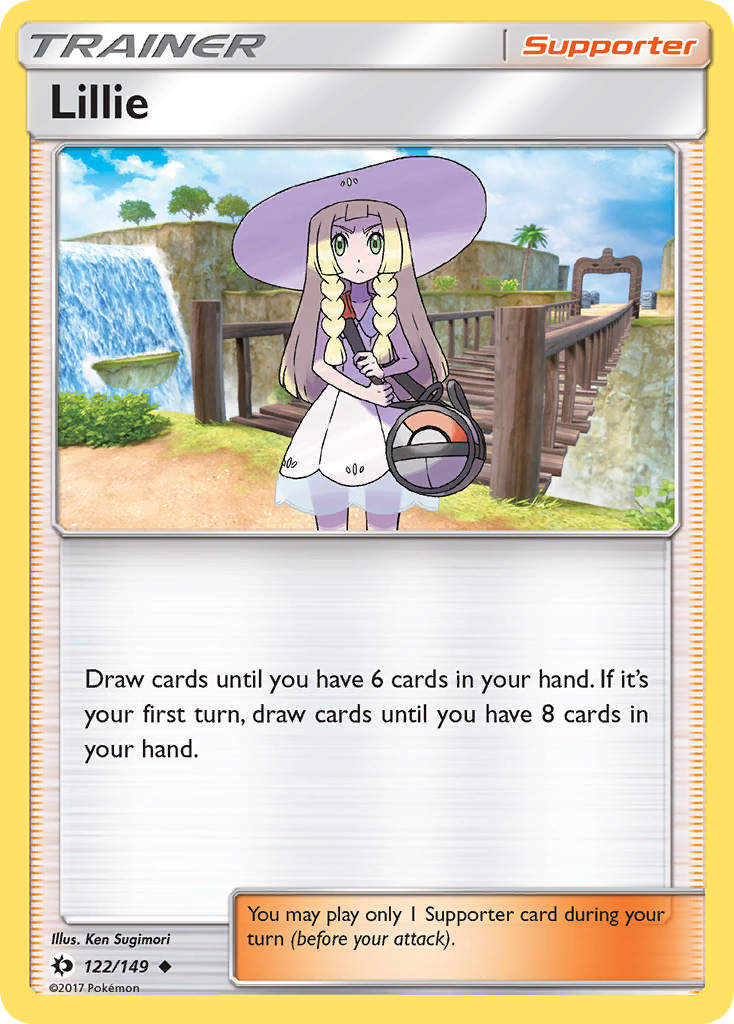 Pokemon Card Sun & Moon 122/149 Lillie Supporter Uncommon *MINT*