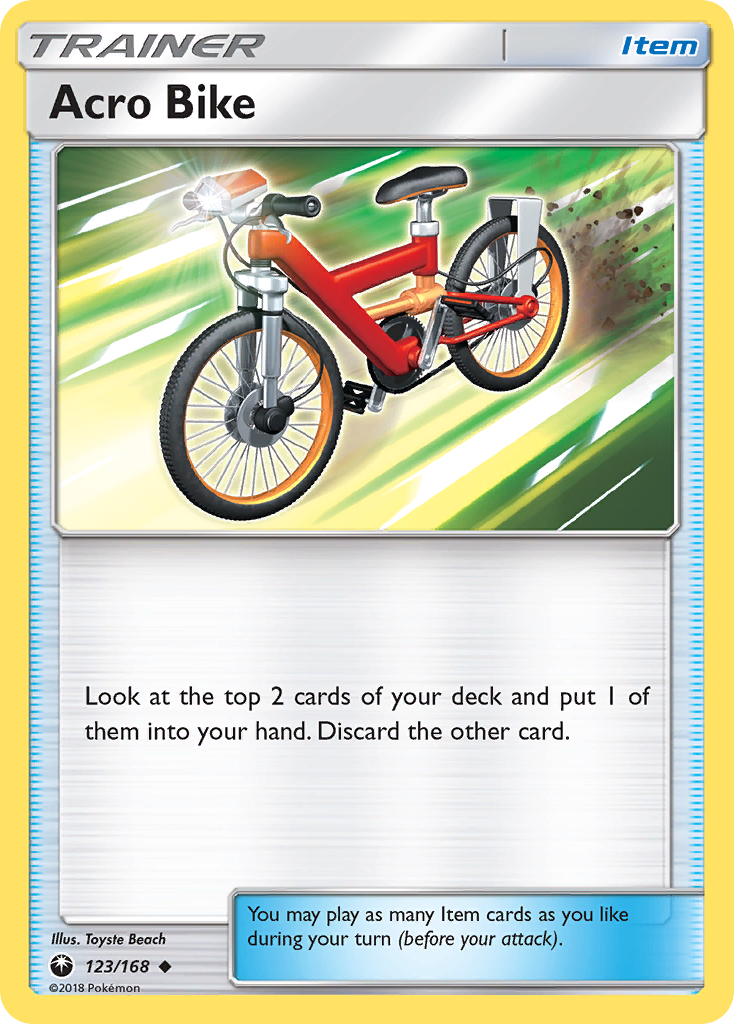 Pokemon Card Celestial Storm 123/168 Acro Bike Trainer Uncommon *MINT*