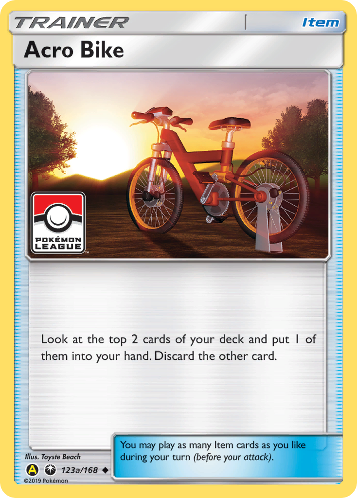 Pokemon Card Celestial Storm 123a/a168 Acro Bike Trainer Uncommon *MINT*