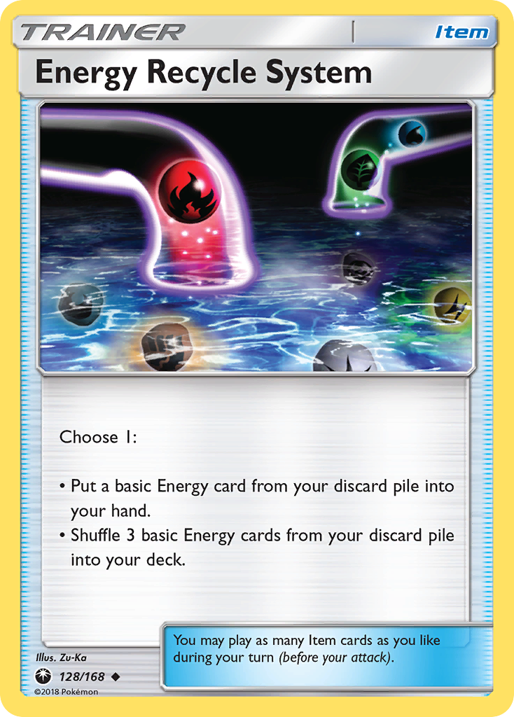 Pokemon Card Celestial Storm 128/168 Energy Recycle System Trainer Uncommon *MINT*