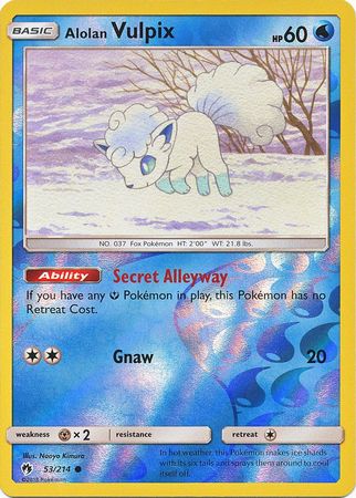 Pokemon Card Lost Thunder 53/214 053/214 Alolan Vulpix Reverse Holo Common *MINT*