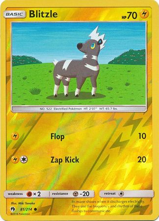 Pokemon Card Lost Thunder 81/214 081/214 Blitzle Reverse Holo Common *MINT*