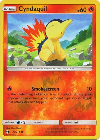 Pokemon Card Lost Thunder 39/214 039/214 Cyndaquil Reverse Holo Common *MINT*