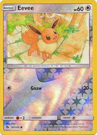 Pokemon Card Lost Thunder 155/214 Eevee Reverse Holo Common *MINT*