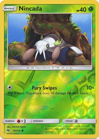 Pokemon Card Lost Thunder 29/214 029/214 Nincada Reverse Holo Common *MINT*