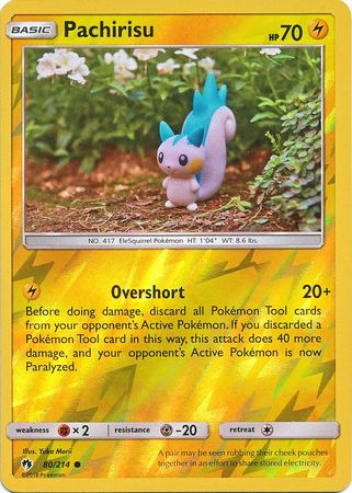Pokemon Card Lost Thunder 80/214 080/214 Pachirisu Reverse Holo Common *MINT*