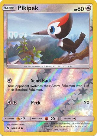 Pokemon Card Lost Thunder 164/214 Pikipek Reverse Holo Common *MINT*