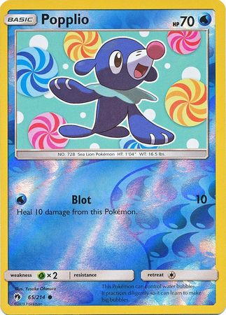 Pokemon Card Lost Thunder 65/214 065/214 Popplio Reverse Holo Common *MINT*