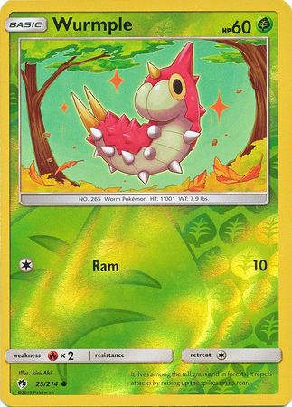 Pokemon Card Lost Thunder 23/214 023/214 Wurmple Reverse Holo Common *MINT*