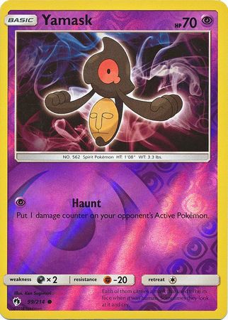 Pokemon Card Lost Thunder 99/214 099/214 Yamask Reverse Holo Common *MINT*