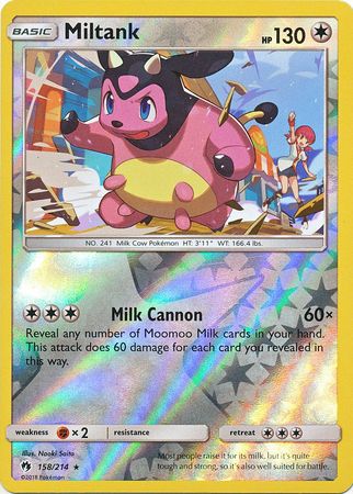 Pokemon Card Lost Thunder 158/214 Miltank Reverse Holo Rare *MINT*