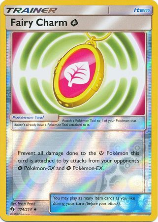 Pokemon Card Lost Thunder 174/214 Fairy Charm G Grass Item Reverse Holo Uncommon *MINT*