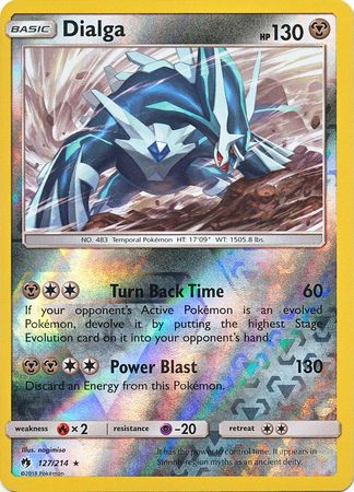 Pokemon Card Lost Thunder 127/214 Dialga Reverse Holo Rare *MINT*