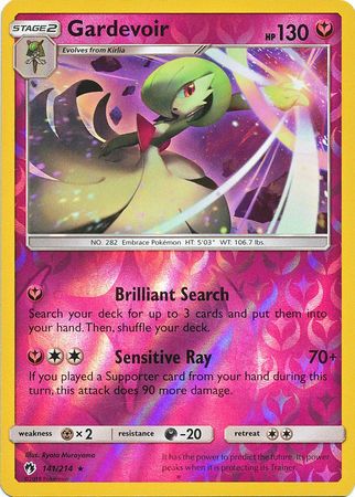 Pokemon Card Lost Thunder 141/214 Gardevoir Reverse Holo Rare *MINT*