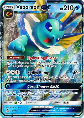 Pokemon Card SM Black Star Promos SM172 Vaporeon GX
