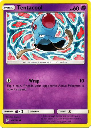 <transcy>Pokemon Card Team Up 060/181 60/181 Tentacool Common</transcy>