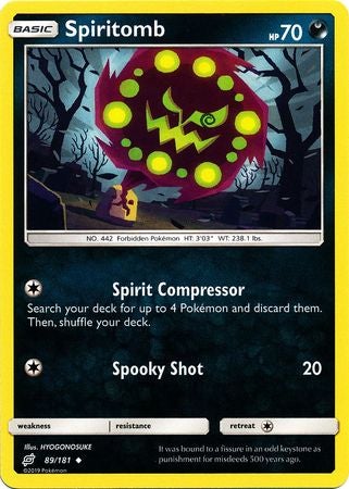 Pokemon Card Team Up 089/181 89/181 Spiritomb Uncommon