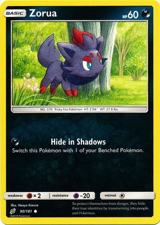 <transcy>Pokemon Card Team Up 090/181 90/181 Zorua Common</transcy>