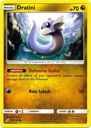 Pokemon Card Team Up 117/181 Dratini Common