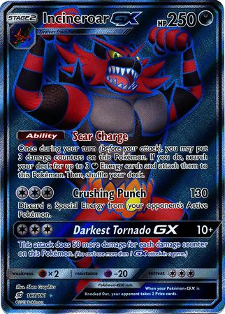 Pokemon Card Team Up 167/181 Incineroar GX Full Art