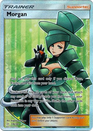 Pokemon Card Team Up 178/181 Morgan Supporter Full Art