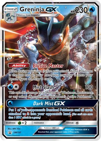 <transcy>Pokemon-kort SM Black Star-kampagner SM197 Greninja GX</transcy>