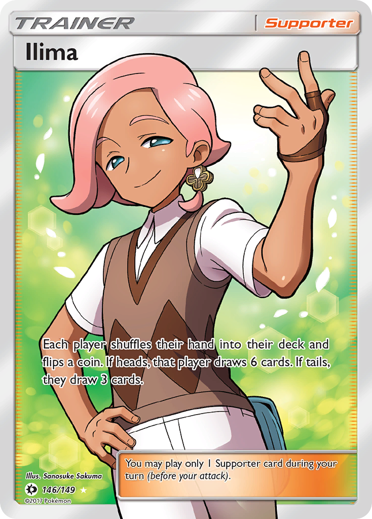 Pokemon Card Sun & Moon 146/149 Ilima Supporter Full Art *MINT*