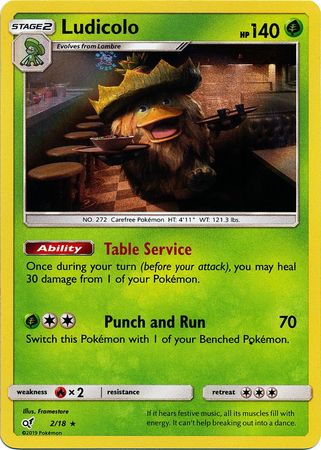 Pokemon Card Detective Pikachu 002/18 2/18 Ludicolo Holo Rare