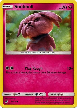 Pokemon Card Detective Pikachu 015/18 15/18 Snubbull Holo Common