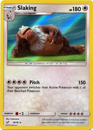 Pokemon Card Detective Pikachu 018/18 18/18 Slaking Holo Rare