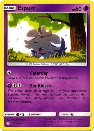 Pokemon Card Unbroken Bonds 79/214 079/214 Espurr Common