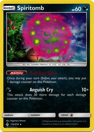 Pokemon Card Unbroken Bonds 112/214 Spiritomb Holo Rare