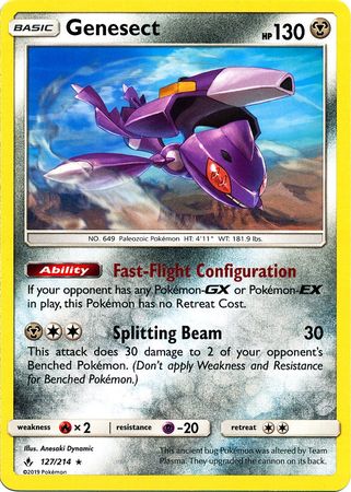 Pokemon Card Unbroken Bonds 127/214 Genesect Rare