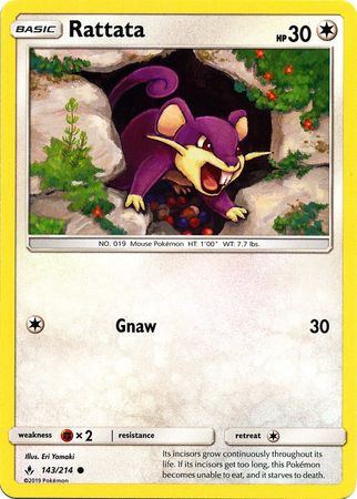 Pokemon Card Unbroken Bonds 143/214 Rattata Common