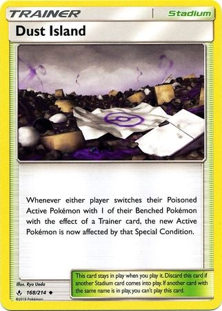 Pokemon Card Unbroken Bonds 168/214 Dust Island Stadium Uncommon