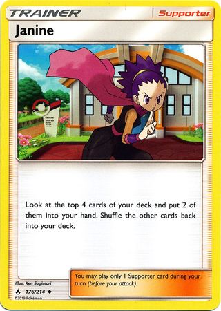 Pokemon Card Unbroken Bonds 176/214 Janine Supporter Uncommon