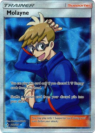 Pokemon Card Unbroken Bonds 212/214 Molayne Supporter Full Art Ultra