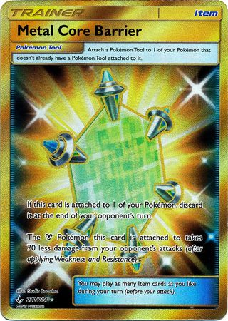 Pokemon Card Unbroken Bonds 232/214 Core Barrier Item Secret Rare