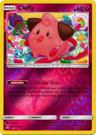 Pokemon Card Unbroken Bonds 131/214 Cleffa Uncommon Reverse Holo