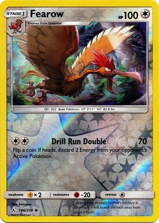 Pokemon Card Unbroken Bonds 146/214 Fearow Uncommon Reverse Holo
