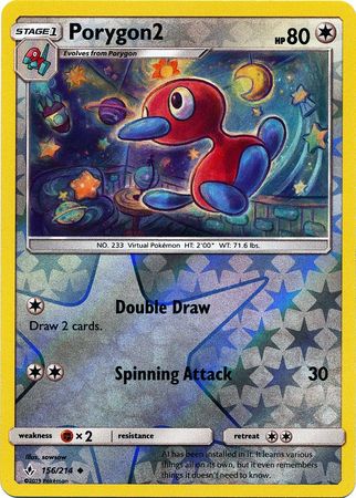 Pokemon Card Unbroken Bonds 156/214 Porygon2 Uncommon Reverse Holo