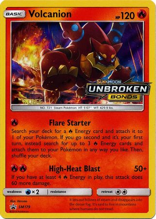<transcy>Pokemon-kort SM Black Star-kampagner SM179 Volcanion Staff Kampagne til forudgivelse</transcy>