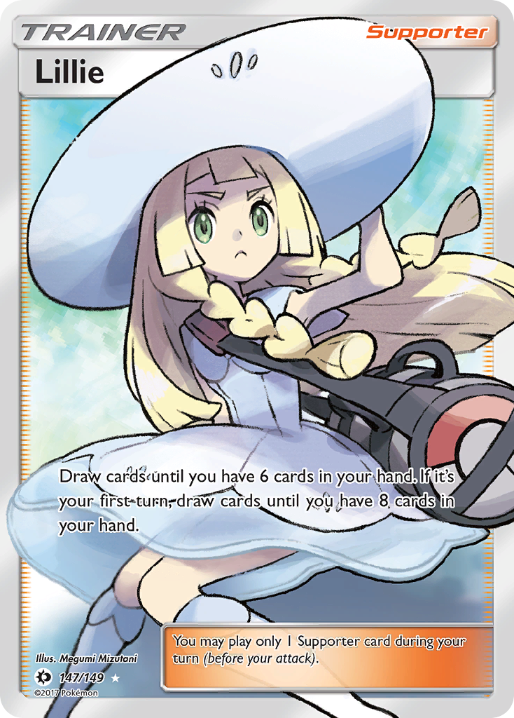 Pokemon Card Sun & Moon 147/149 Lillie Supporter Full Art *MINT*