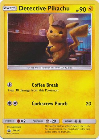 <transcy>Pokemon Card SM Black Star Promos SM190 Detective Pikachu</transcy>