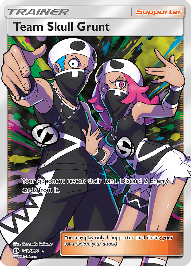 Pokemon Card Sun & Moon 149/149 Team Skull Grunt Supporter Full Art *MINT*