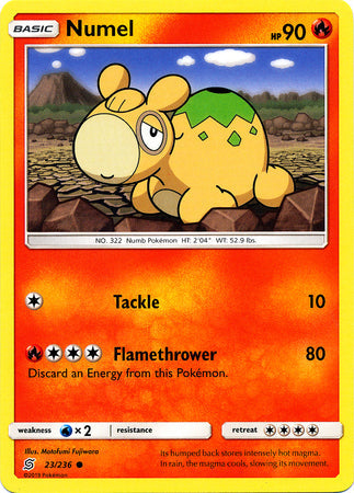 Pokemon Card Unified Minds 023/236 23/236 Numel Common