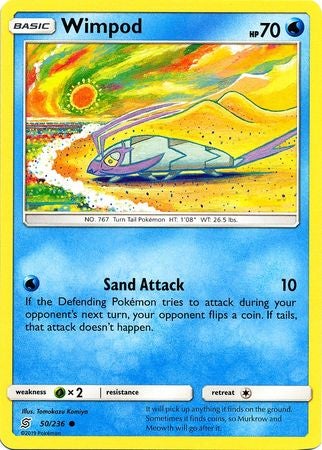 Pokemon Card Unified Minds 050/236 50/236 Wimpod Common