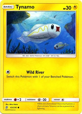 Pokemon Card Unified Minds 063/236 63/236 Tynamo Common